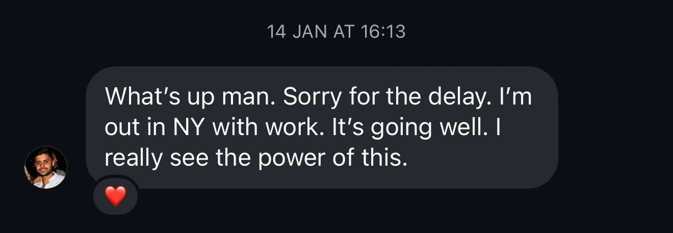 Customer message: I really see the power of this